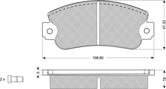 Procodis France PF10434 - Kit de plaquettes de frein, frein à disque cwaw.fr