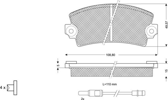 Procodis France PF10431 - Kit de plaquettes de frein, frein à disque cwaw.fr