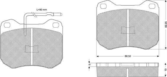 Procodis France PF1042 - Kit de plaquettes de frein, frein à disque cwaw.fr