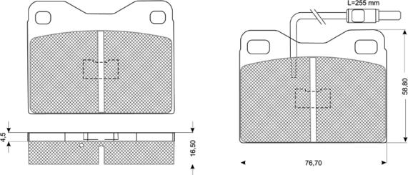 Procodis France PF10541 - Kit de plaquettes de frein, frein à disque cwaw.fr