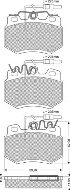 Procodis France PF10551 - Kit de plaquettes de frein, frein à disque cwaw.fr