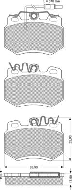 Procodis France PF1055 - Kit de plaquettes de frein, frein à disque cwaw.fr