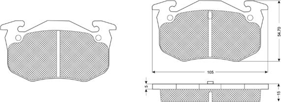 Procodis France PF10501 - Kit de plaquettes de frein, frein à disque cwaw.fr