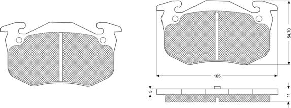 Procodis France PF10502 - Kit de plaquettes de frein, frein à disque cwaw.fr