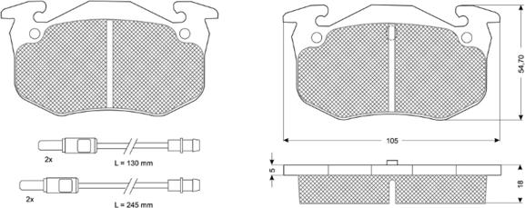 Procodis France PF10511 - Kit de plaquettes de frein, frein à disque cwaw.fr