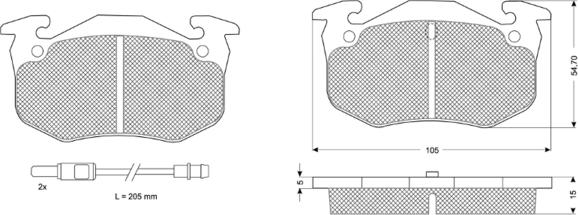 Procodis France PF10512 - Kit de plaquettes de frein, frein à disque cwaw.fr