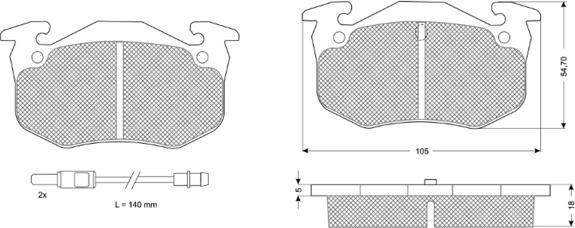 Procodis France PF1051 - Kit de plaquettes de frein, frein à disque cwaw.fr