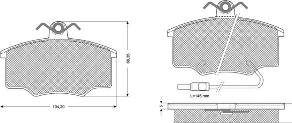 Procodis France PF10581 - Kit de plaquettes de frein, frein à disque cwaw.fr