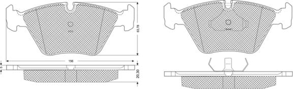 Procodis France PF1069 - Kit de plaquettes de frein, frein à disque cwaw.fr