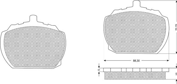 Procodis France PF1060 - Kit de plaquettes de frein, frein à disque cwaw.fr