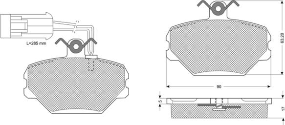 Procodis France PF1061 - Kit de plaquettes de frein, frein à disque cwaw.fr