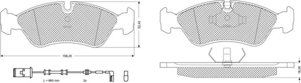 Procodis France PF10682 - Kit de plaquettes de frein, frein à disque cwaw.fr