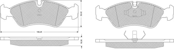 Procodis France PF1068 - Kit de plaquettes de frein, frein à disque cwaw.fr