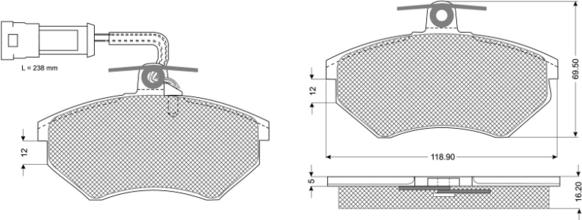 Procodis France PF10631 - Kit de plaquettes de frein, frein à disque cwaw.fr