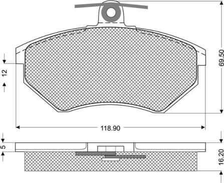 Procodis France PF1063 - Kit de plaquettes de frein, frein à disque cwaw.fr