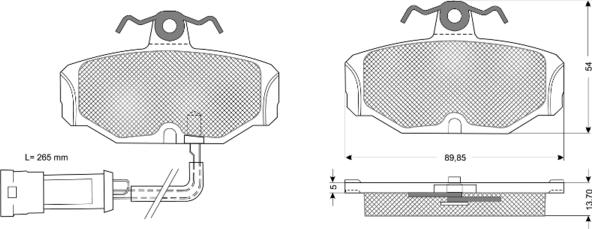 Procodis France PF10671 - Kit de plaquettes de frein, frein à disque cwaw.fr