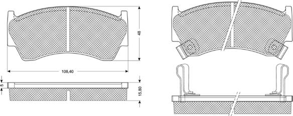 Procodis France PF1089 - Kit de plaquettes de frein, frein à disque cwaw.fr