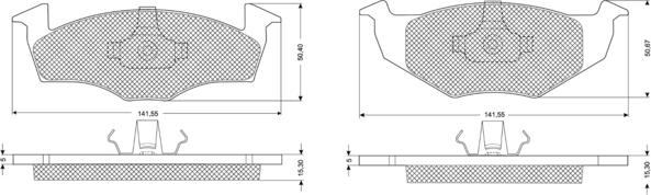 Procodis France PF10851 - Kit de plaquettes de frein, frein à disque cwaw.fr