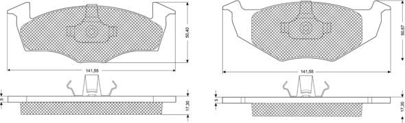 Procodis France PF1085 - Kit de plaquettes de frein, frein à disque cwaw.fr