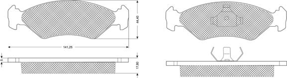 Procodis France PF1083 - Kit de plaquettes de frein, frein à disque cwaw.fr