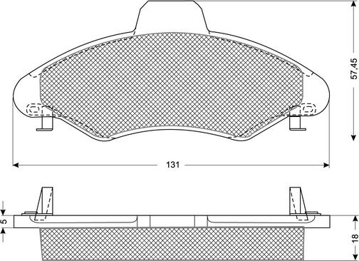 Procodis France PF10821 - Kit de plaquettes de frein, frein à disque cwaw.fr