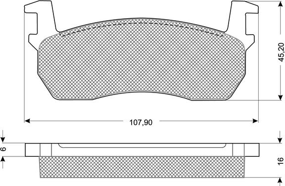 Procodis France PF1087 - Kit de plaquettes de frein, frein à disque cwaw.fr