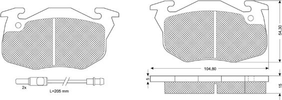 Procodis France PF10342 - Kit de plaquettes de frein, frein à disque cwaw.fr