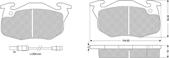 Procodis France PF1034 - Kit de plaquettes de frein, frein à disque cwaw.fr