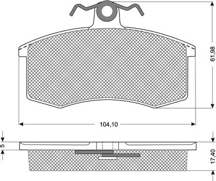 Procodis France PF1036 - Kit de plaquettes de frein, frein à disque cwaw.fr