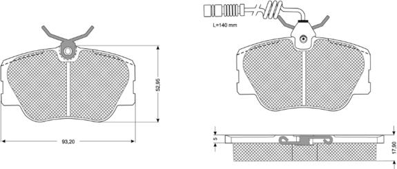 Procodis France PF10381 - Kit de plaquettes de frein, frein à disque cwaw.fr