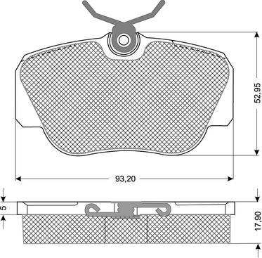 Procodis France PF1038 - Kit de plaquettes de frein, frein à disque cwaw.fr