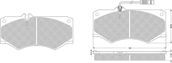 Procodis France PF10201 - Kit de plaquettes de frein, frein à disque cwaw.fr