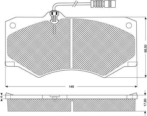 Procodis France PF10202 - Kit de plaquettes de frein, frein à disque cwaw.fr