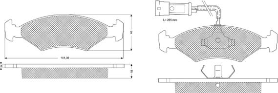 Procodis France PF10281 - Kit de plaquettes de frein, frein à disque cwaw.fr