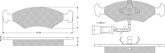 Procodis France PF10282 - Kit de plaquettes de frein, frein à disque cwaw.fr