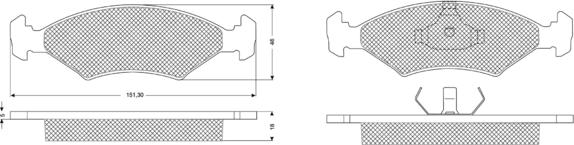 Procodis France PF1028 - Kit de plaquettes de frein, frein à disque cwaw.fr