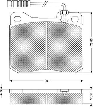 Procodis France PF10225 - Kit de plaquettes de frein, frein à disque cwaw.fr