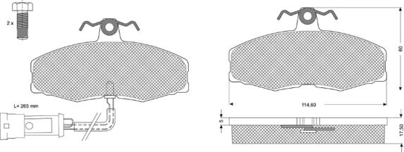 Procodis France PF10271 - Kit de plaquettes de frein, frein à disque cwaw.fr