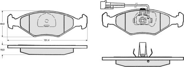 Procodis France PF10794 - Kit de plaquettes de frein, frein à disque cwaw.fr