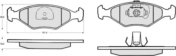 Procodis France PF10793 - Kit de plaquettes de frein, frein à disque cwaw.fr