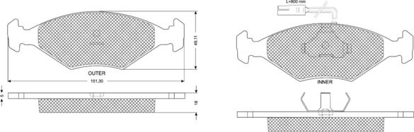 Procodis France PF10792 - Kit de plaquettes de frein, frein à disque cwaw.fr