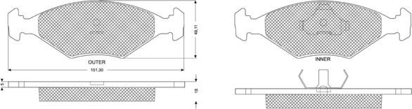 Procodis France PF1079 - Kit de plaquettes de frein, frein à disque cwaw.fr