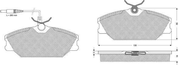 Procodis France PF1076 - Kit de plaquettes de frein, frein à disque cwaw.fr