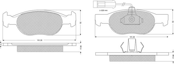 Procodis France PF10711 - Kit de plaquettes de frein, frein à disque cwaw.fr