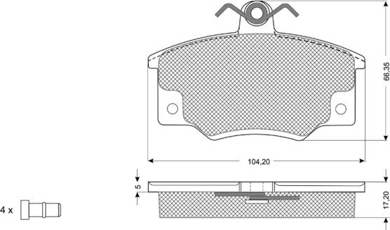 Procodis France PF10731 - Kit de plaquettes de frein, frein à disque cwaw.fr