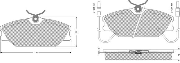 Procodis France PF1077 - Kit de plaquettes de frein, frein à disque cwaw.fr