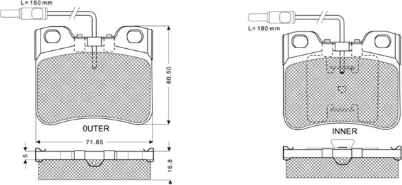 Procodis France PF1198 - Kit de plaquettes de frein, frein à disque cwaw.fr