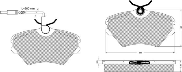 Procodis France PF1193 - Kit de plaquettes de frein, frein à disque cwaw.fr