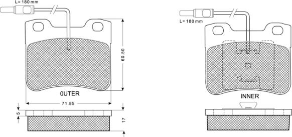 Procodis France PF1197 - Kit de plaquettes de frein, frein à disque cwaw.fr