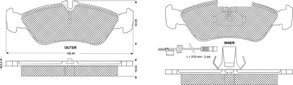 Procodis France PF11491 - Kit de plaquettes de frein, frein à disque cwaw.fr